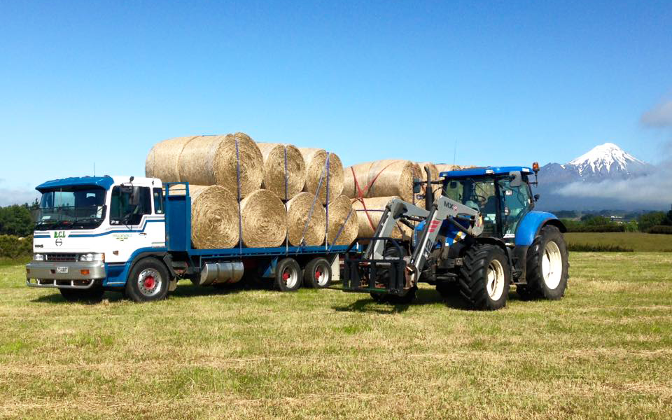 Loaded Truck and Tractor