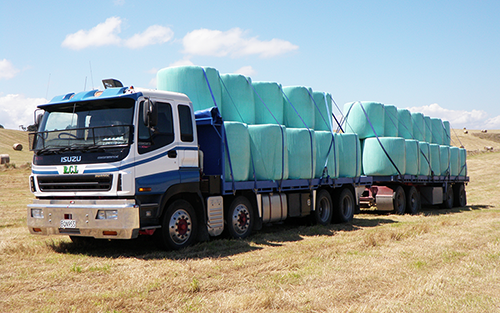 Truck Loaded with Silage Bales