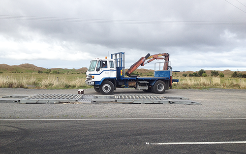 Portable Weighbridge being set up in Paddock