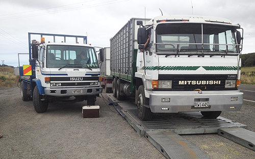 Truck being Weighed